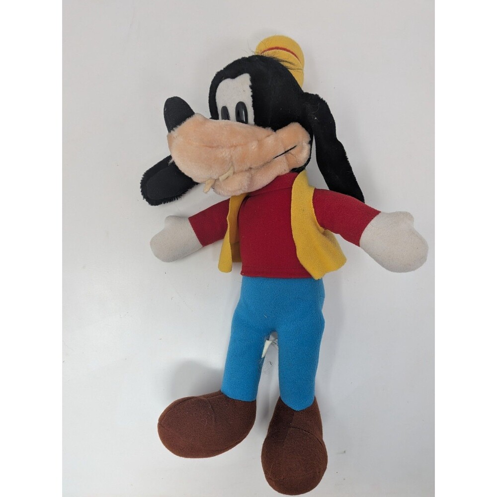 Vintage Disney Goofy Plush 14in Disneyland Walt Disney World Park Stuffed Toy